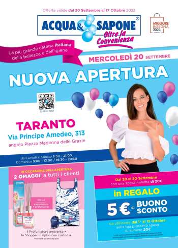 Volantino Acqua & Sapone - 20/9/2023 - 17/10/2023.
