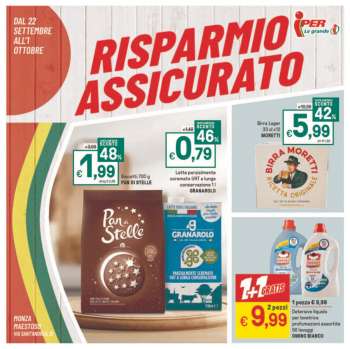 Volantino Iper, La grande i - 22/9/2023 - 1/10/2023.