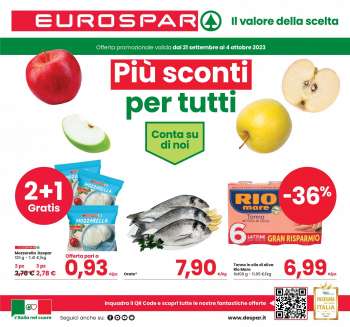 Volantino Eurospar - 21/9/2023 - 4/10/2023.