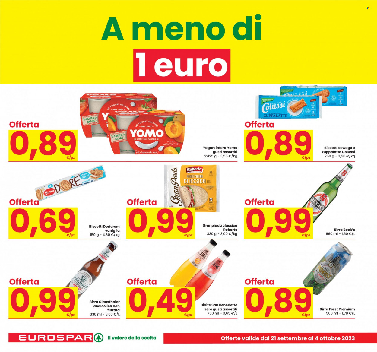 Volantino Eurospar - 21/9/2023 - 4/10/2023. Pagina 4
