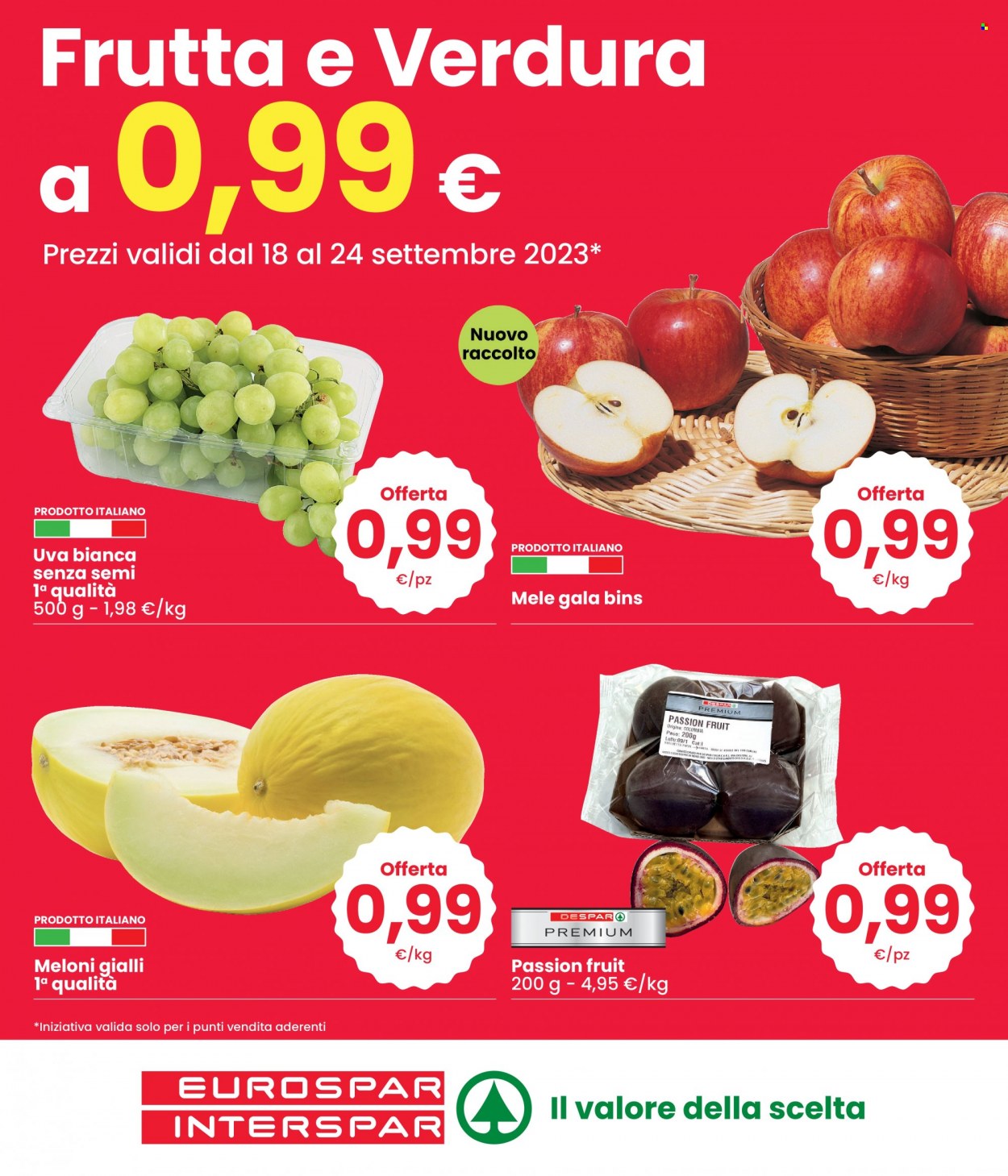 Volantino Eurospar - 18/9/2023 - 24/9/2023. Pagina 1