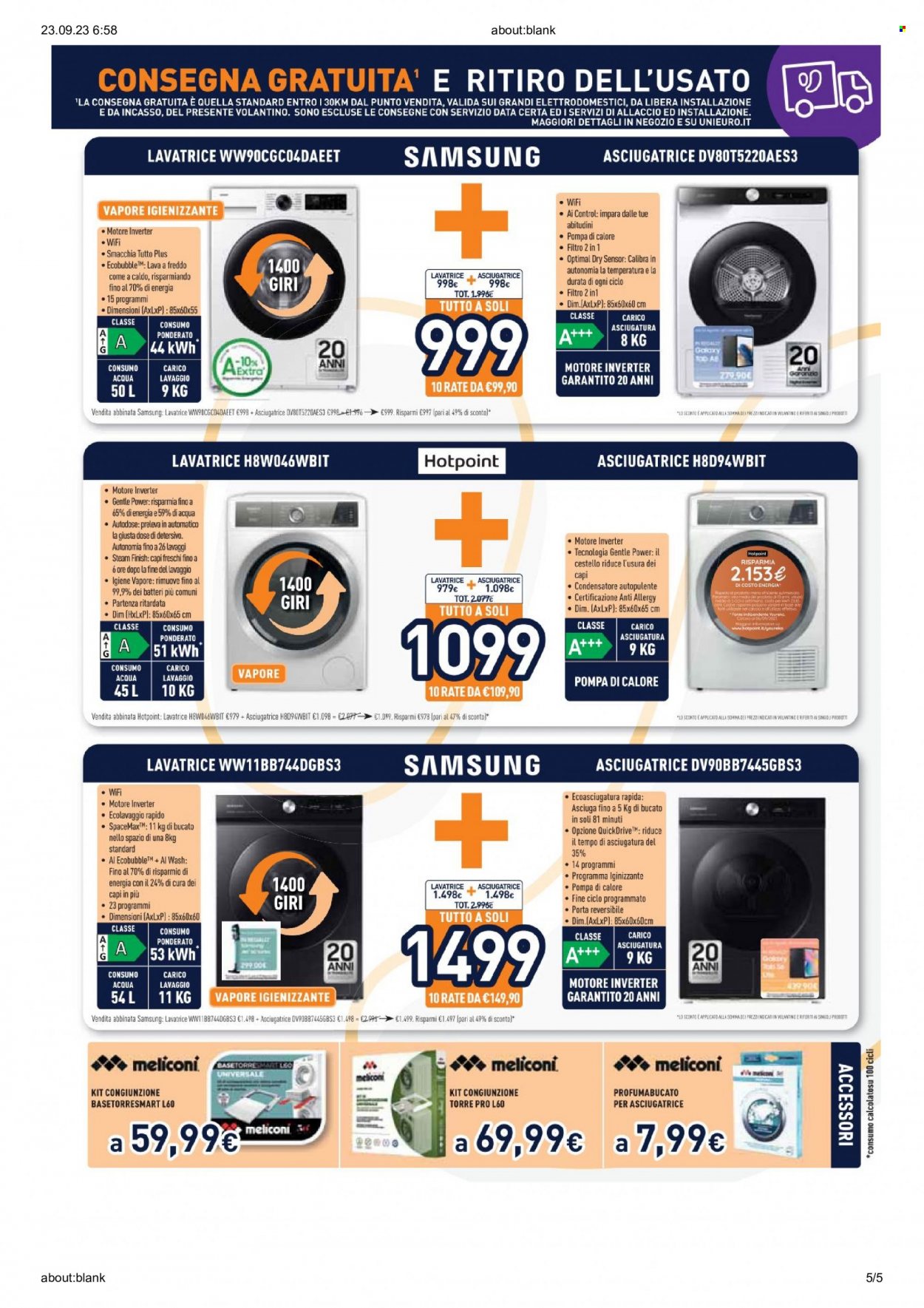 Volantino Unieuro - 22/9/2023 - 5/10/2023. Pagina 5