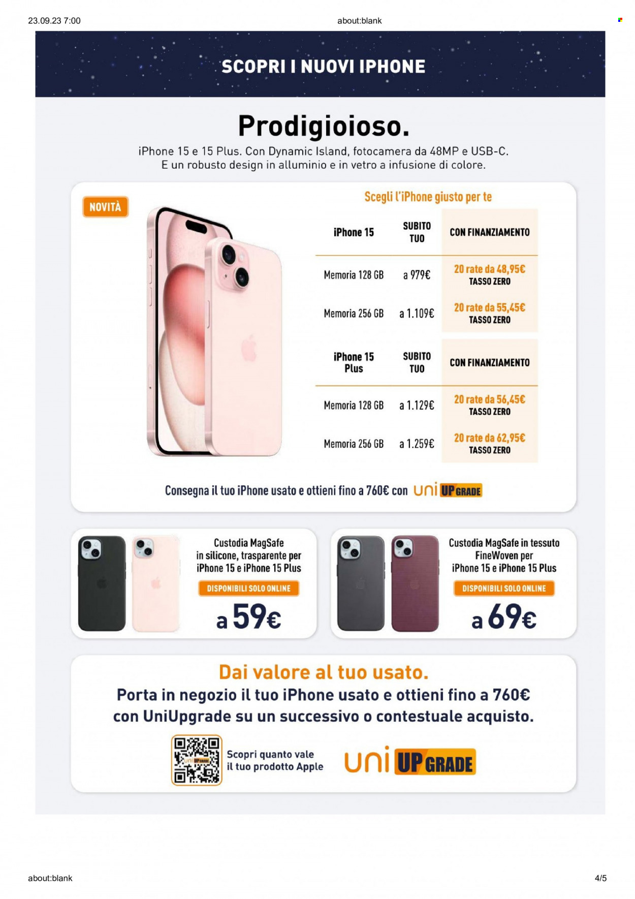 Volantino Unieuro - 22/9/2023 - 28/9/2023. Pagina 4