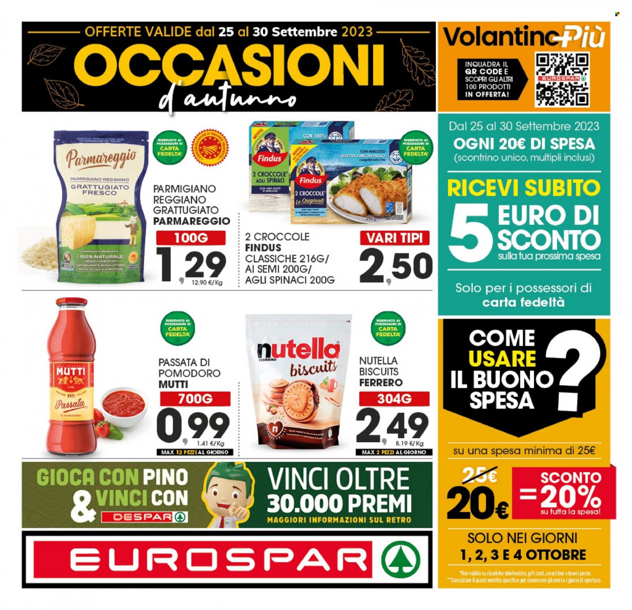 Volantino Eurospar - 25/9/2023 - 30/9/2023. Pagina 1