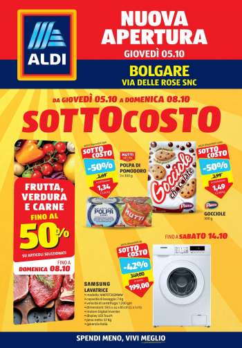 Volantino Aldi - 5/10/2023 - 14/10/2023.