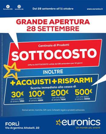 Volantino Euronics - 27/9/2023 - 11/10/2023.
