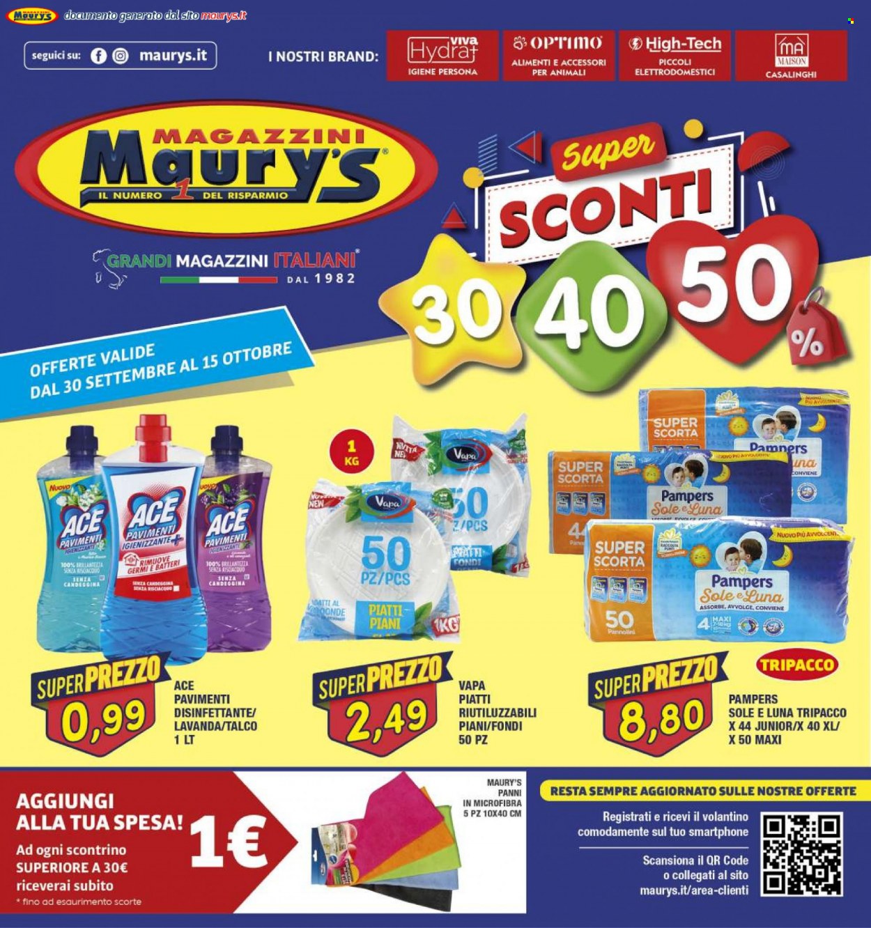 Volantino Maury's - 30/9/2023 - 15/10/2023. Pagina 1