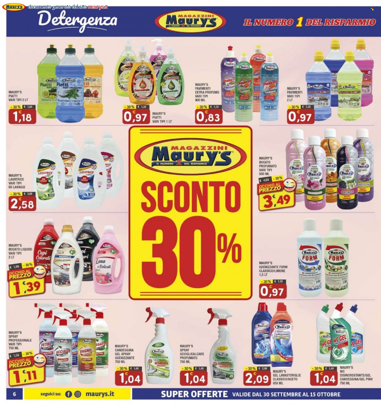 Volantino Maury's - 30/9/2023 - 15/10/2023. Pagina 6