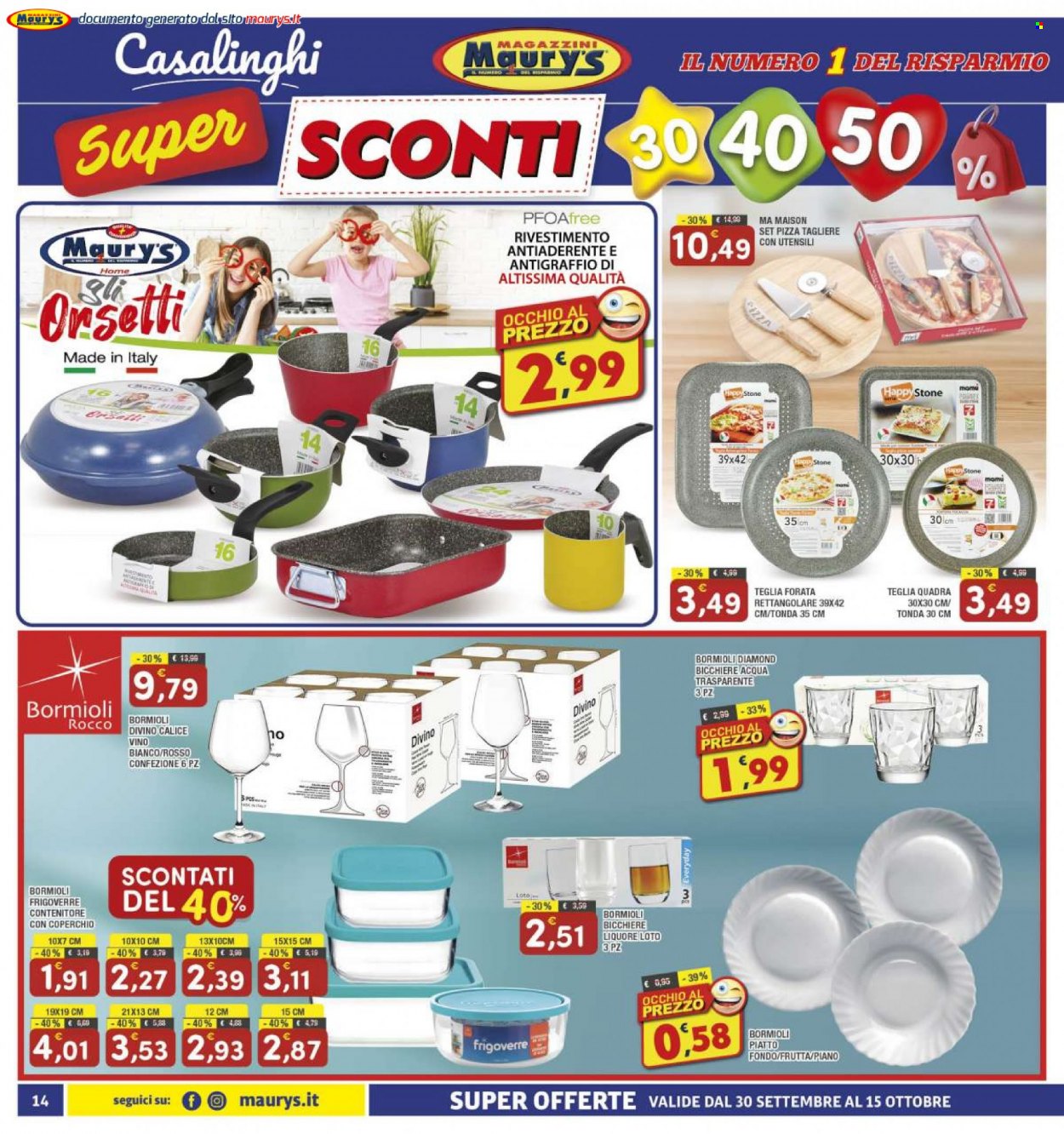Volantino Maury's - 30/9/2023 - 15/10/2023. Pagina 14