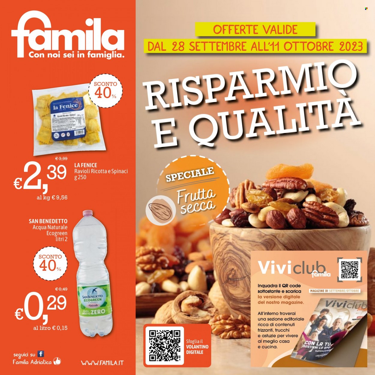 Volantino Famila - 28/9/2023 - 11/10/2023. Pagina 1