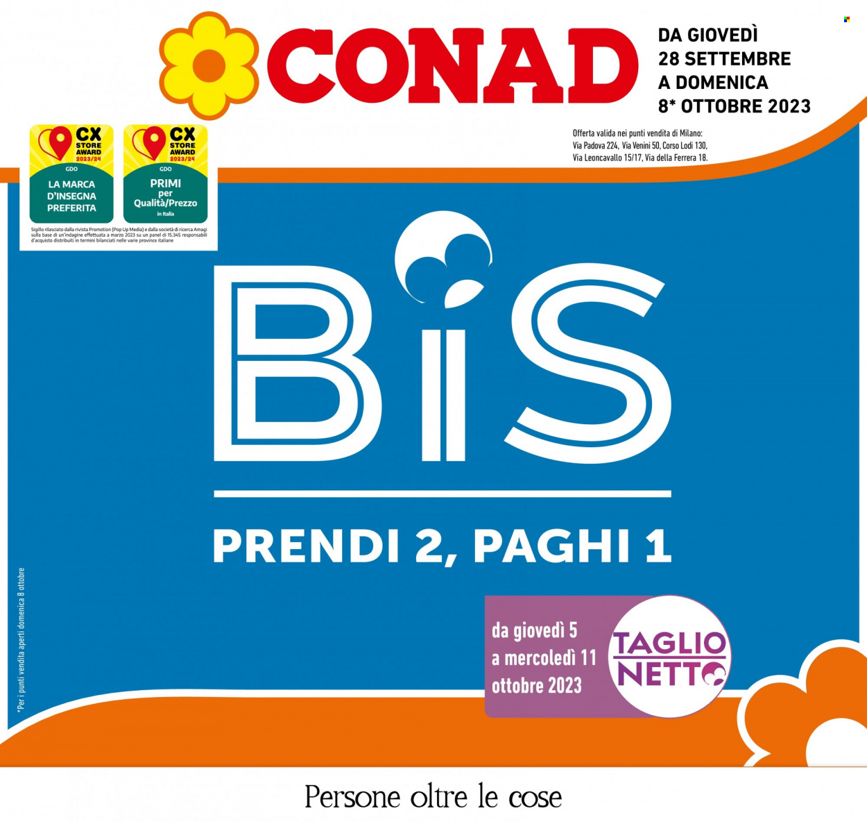Leták Conad - 28.9.2023 - 8.10.2023. Strana 1