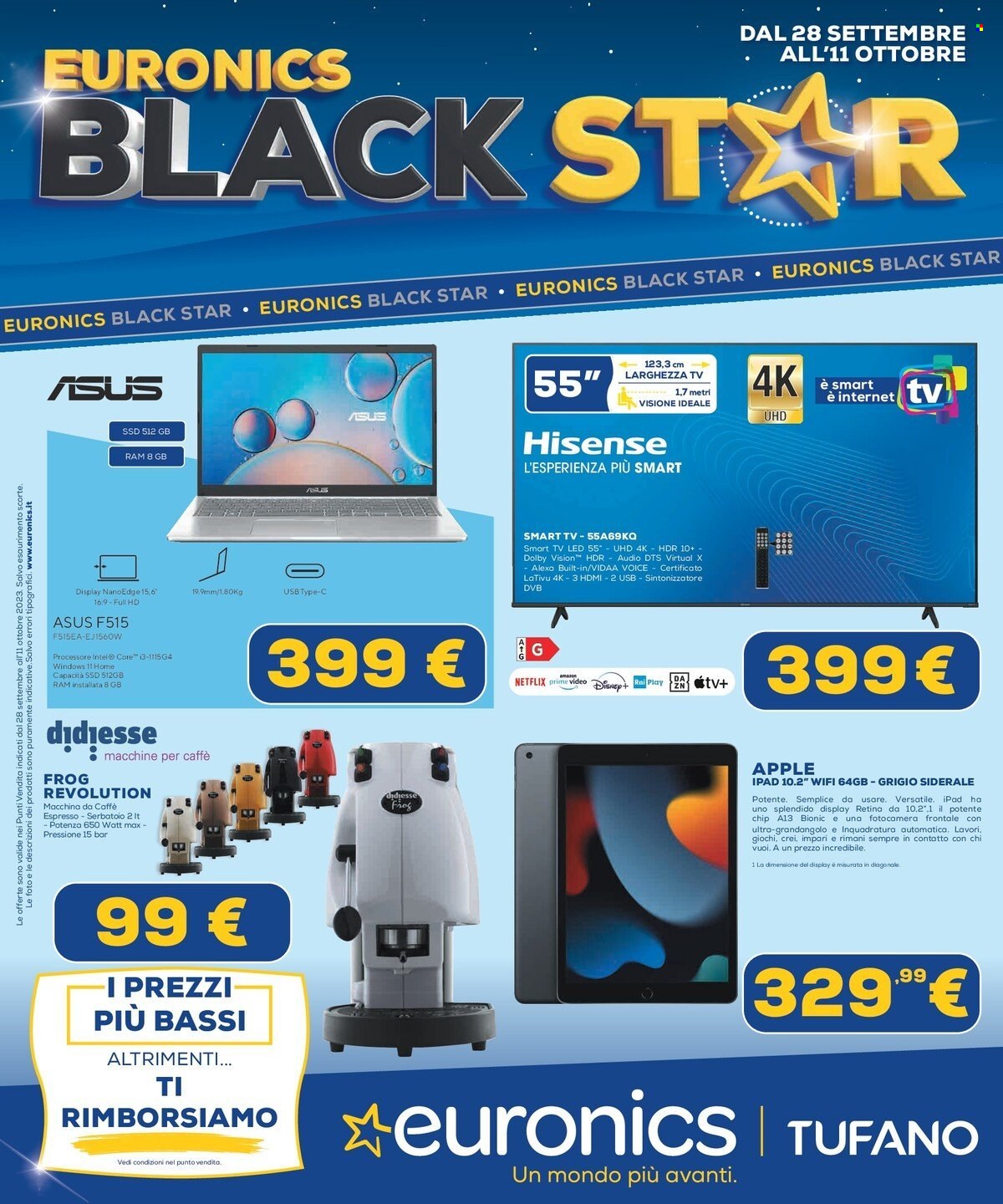 Volantino Euronics - 28/9/2023 - 11/10/2023. Pagina 1
