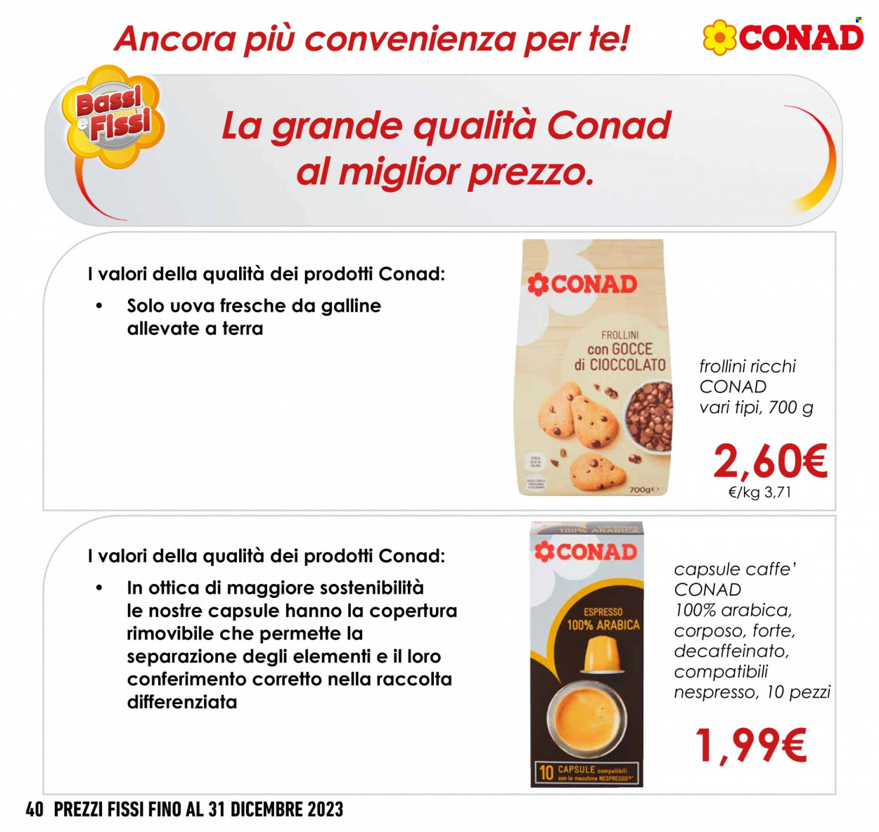 Volantino Conad - 2/10/2023 - 31/12/2023. Pagina 40