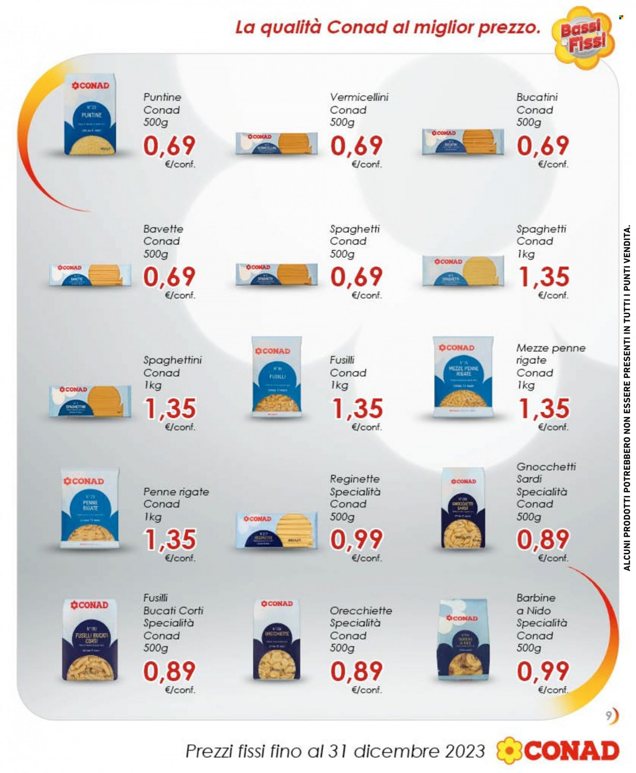 Leták Conad - 1.9.2023 - 31.12.2023. Strana 9