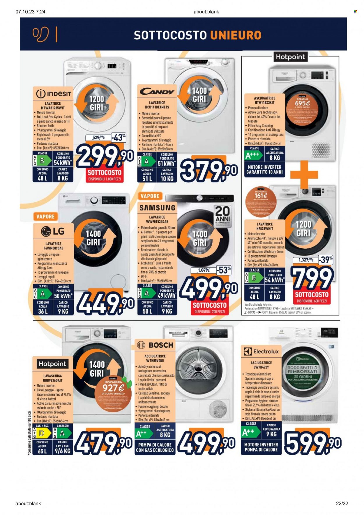 Volantino Unieuro - 6/10/2023 - 15/10/2023. Pagina 22