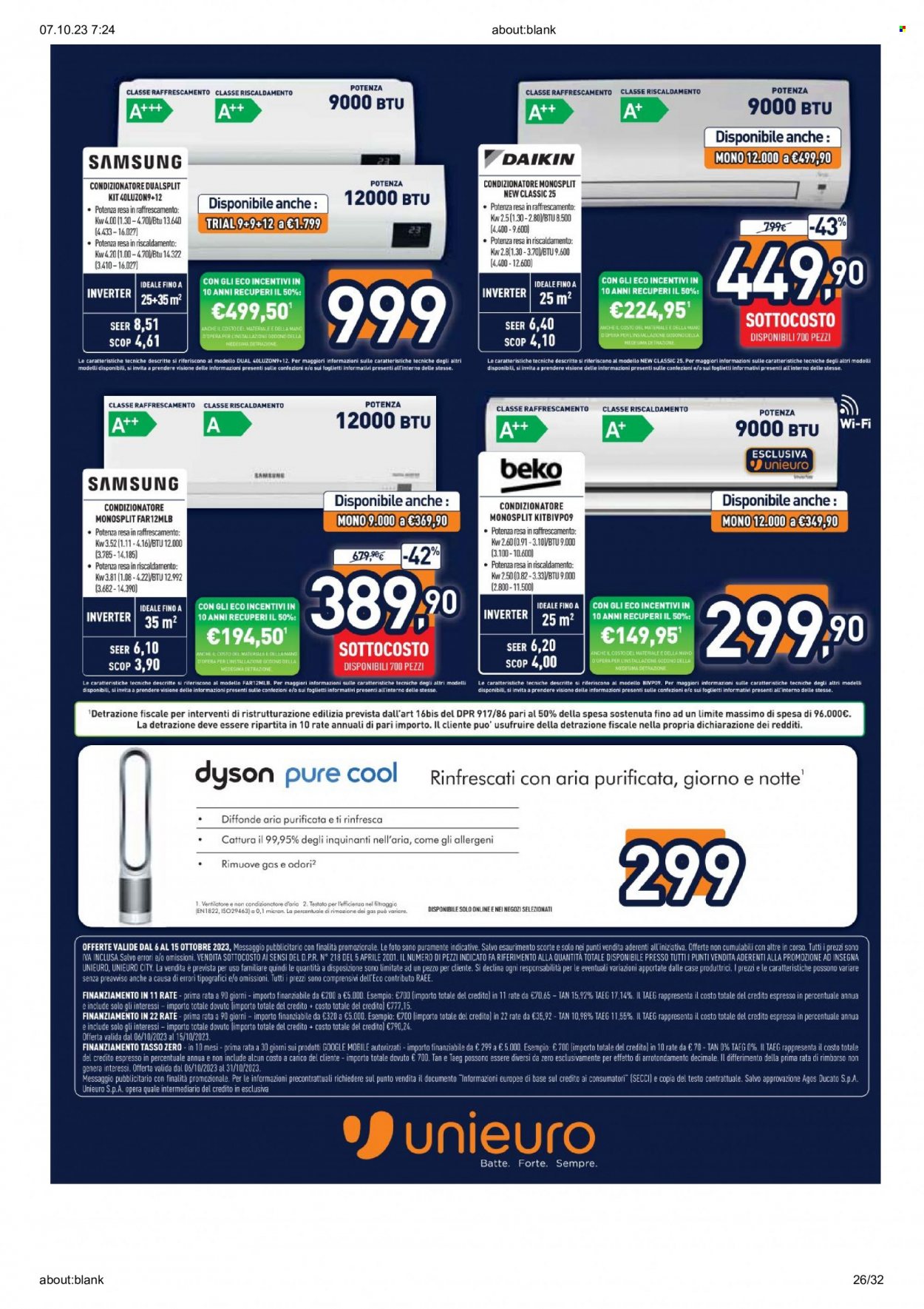 Volantino Unieuro - 6/10/2023 - 15/10/2023. Pagina 26