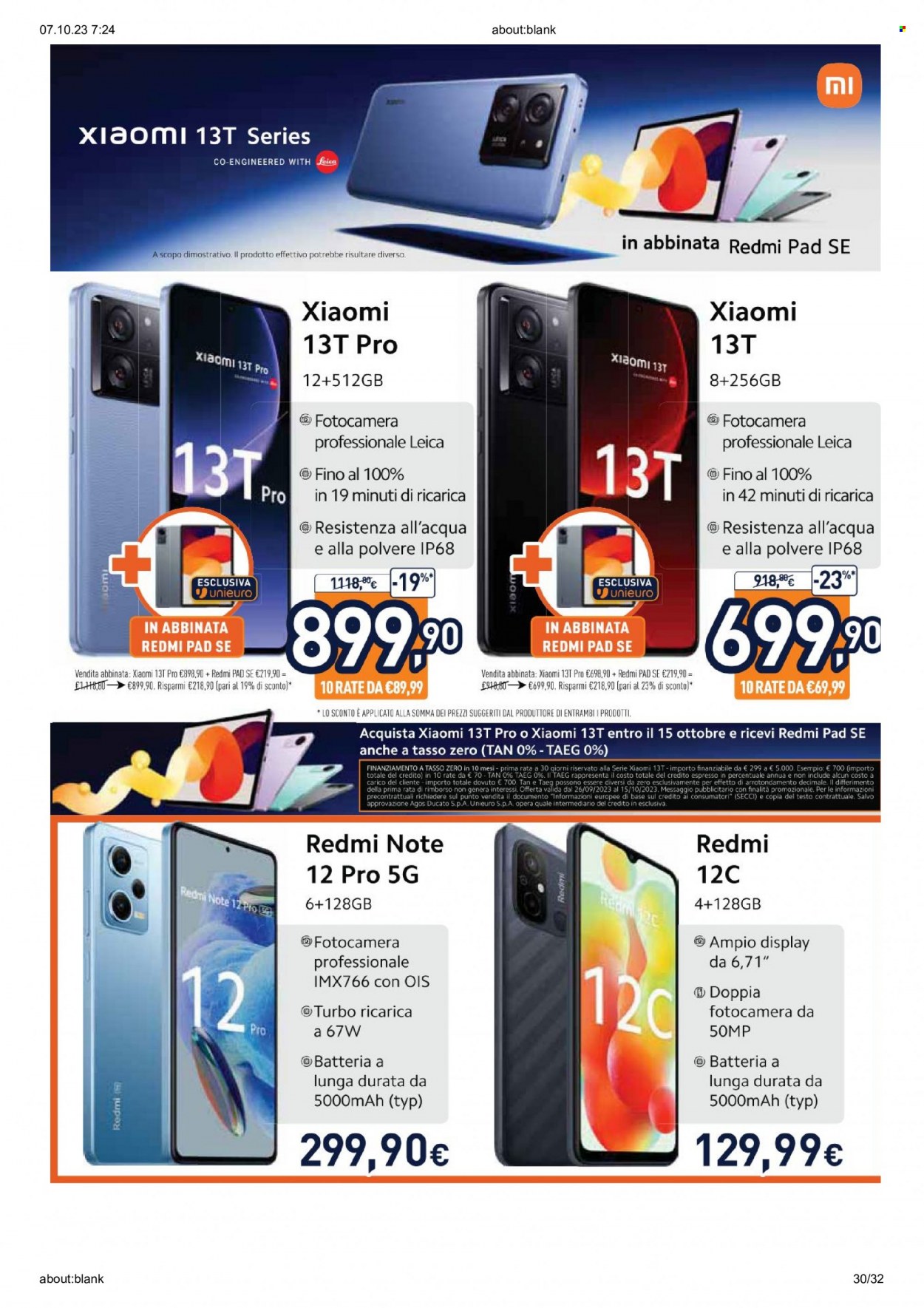 Volantino Unieuro - 6/10/2023 - 15/10/2023. Pagina 30