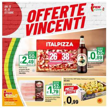 Volantino Iper, La grande i - 12/10/2023 - 22/10/2023.