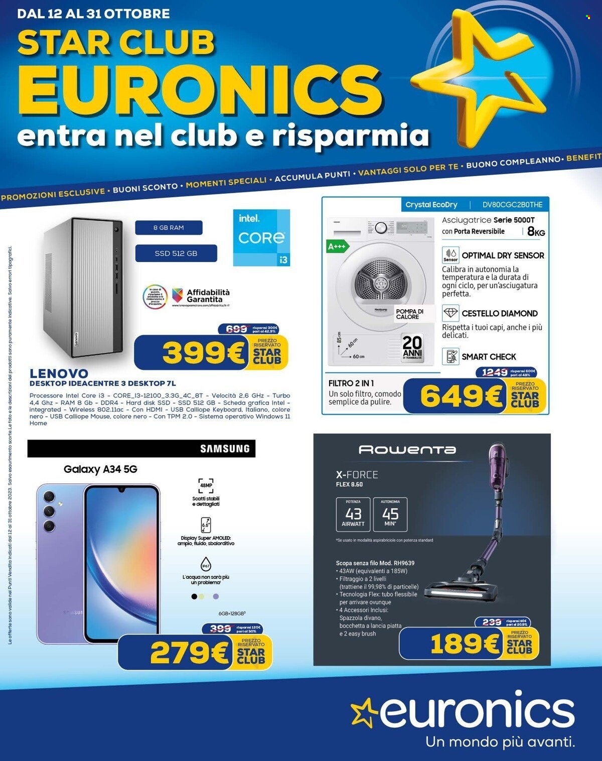 Volantino Euronics - 12/10/2023 - 31/10/2023. Pagina 1