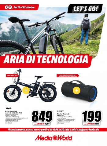 Volantino MediaWorld - 16/10/2023 - 25/10/2023.