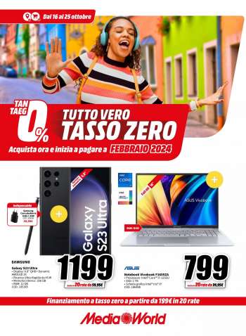 Volantino MediaWorld - 16/10/2023 - 25/10/2023.