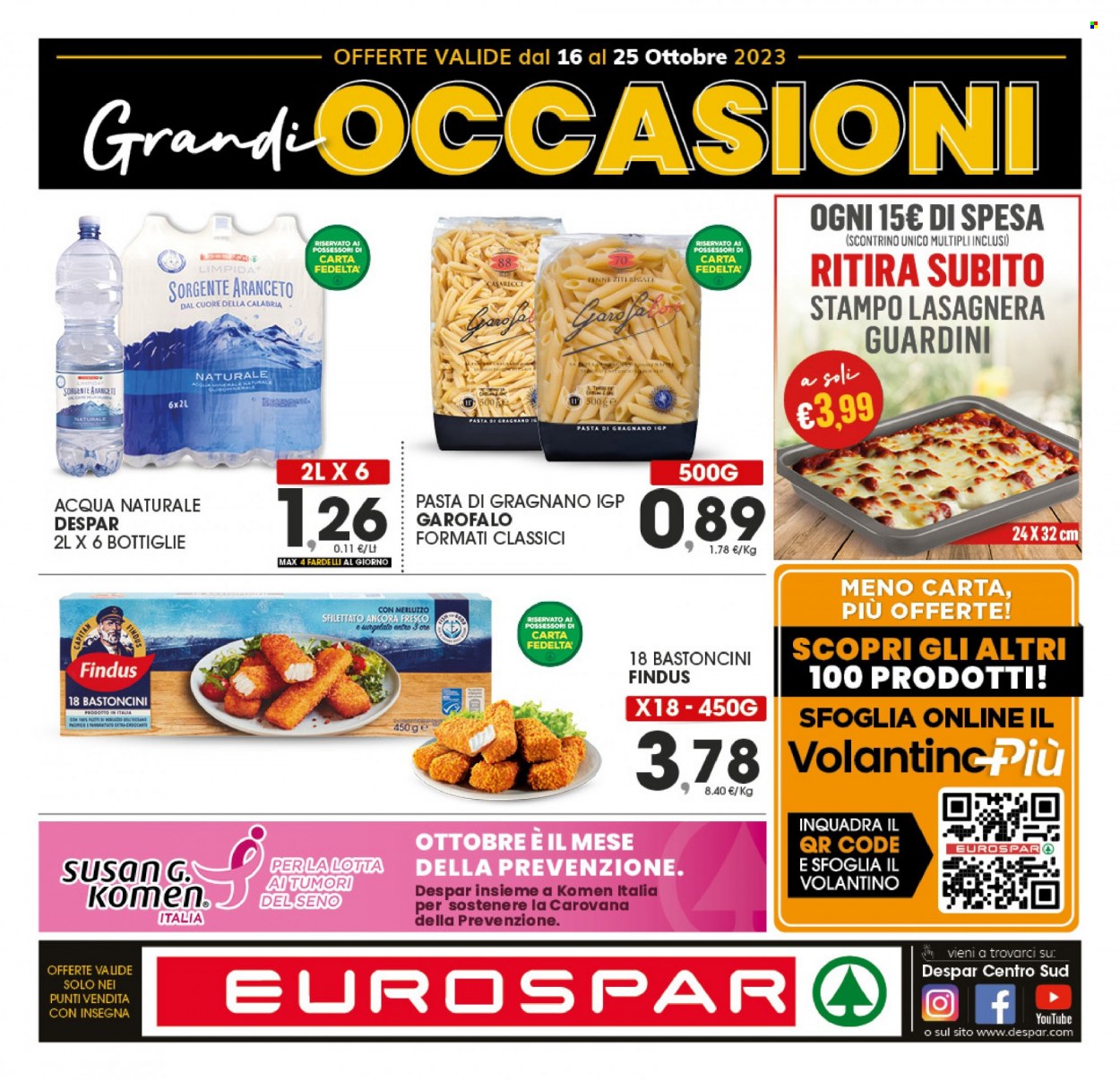 Volantino Eurospar - 16/10/2023 - 25/10/2023. Pagina 1
