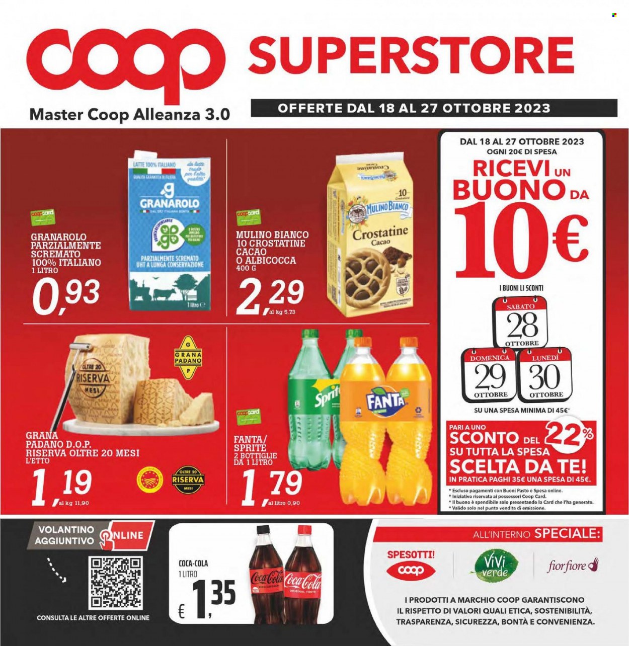 Volantino Coop - 18/10/2023 - 27/10/2023. Pagina 1