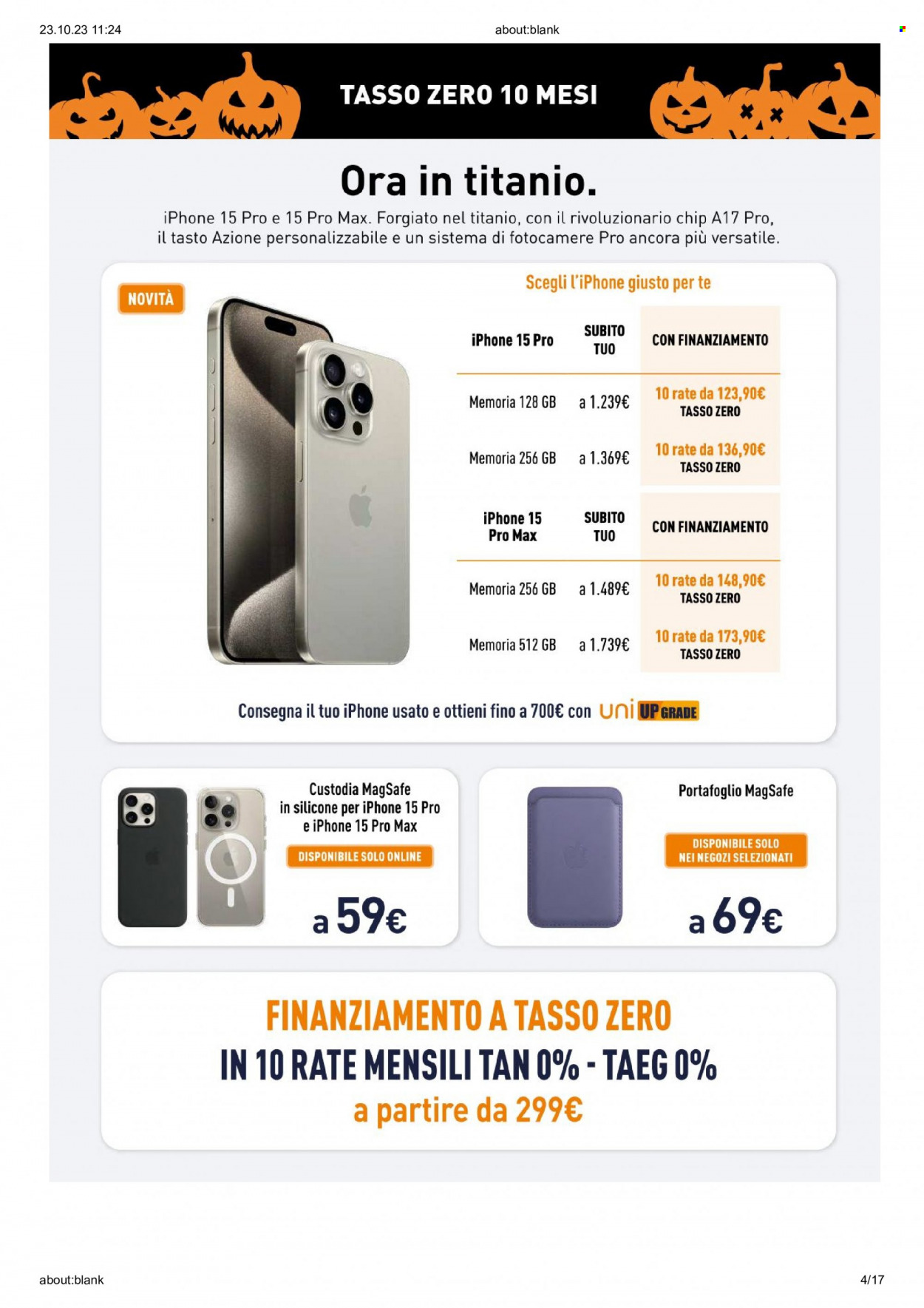 Volantino Unieuro - 23/10/2023 - 29/10/2023. Pagina 4