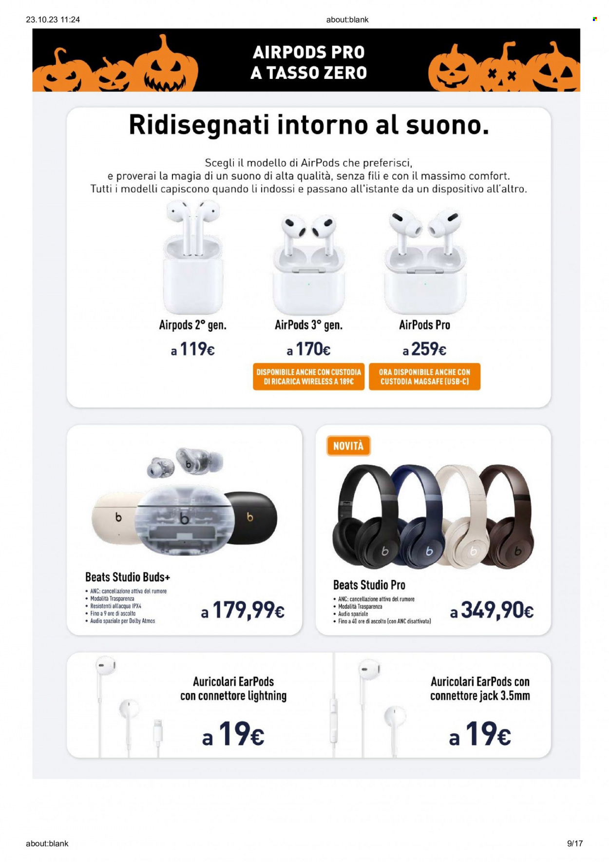 Volantino Unieuro - 23/10/2023 - 29/10/2023. Pagina 9