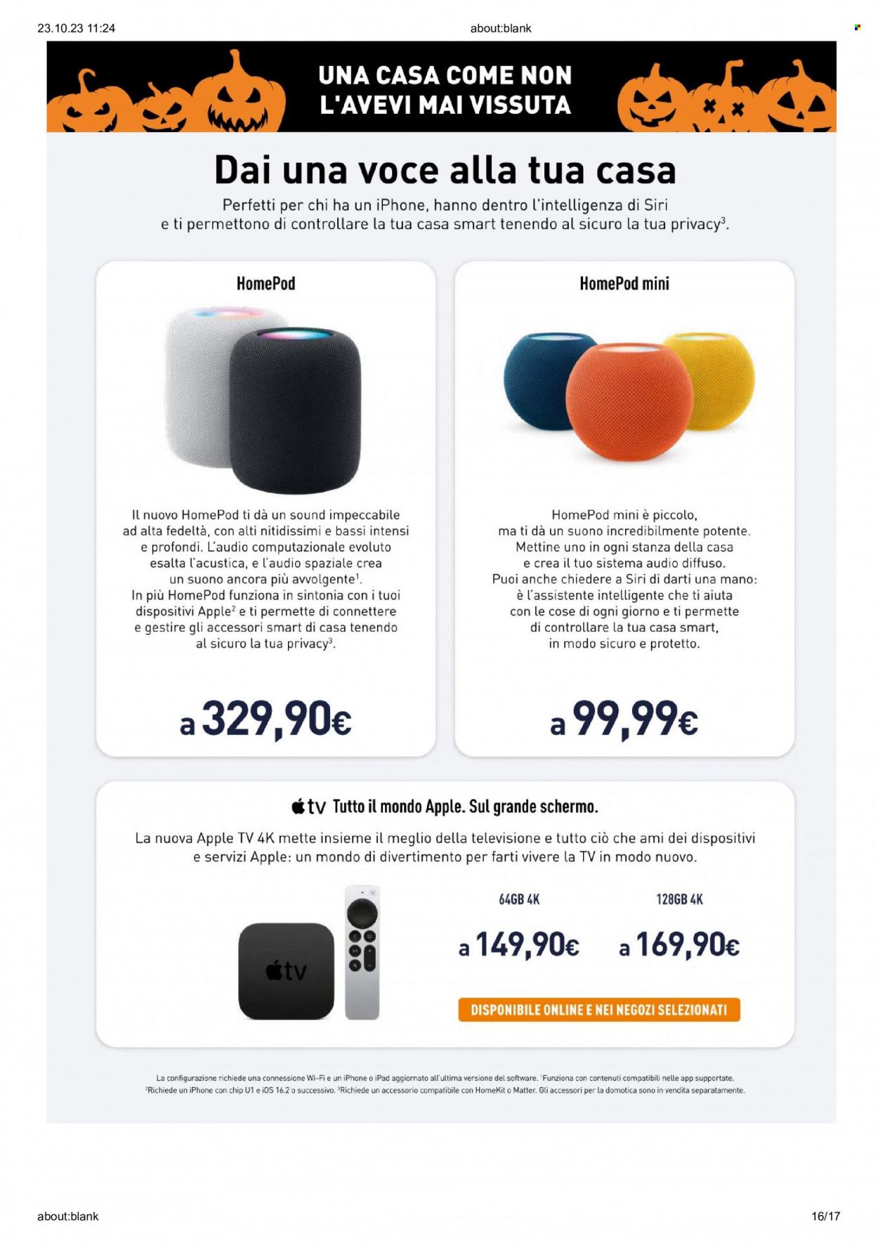 Volantino Unieuro - 23/10/2023 - 29/10/2023. Pagina 16