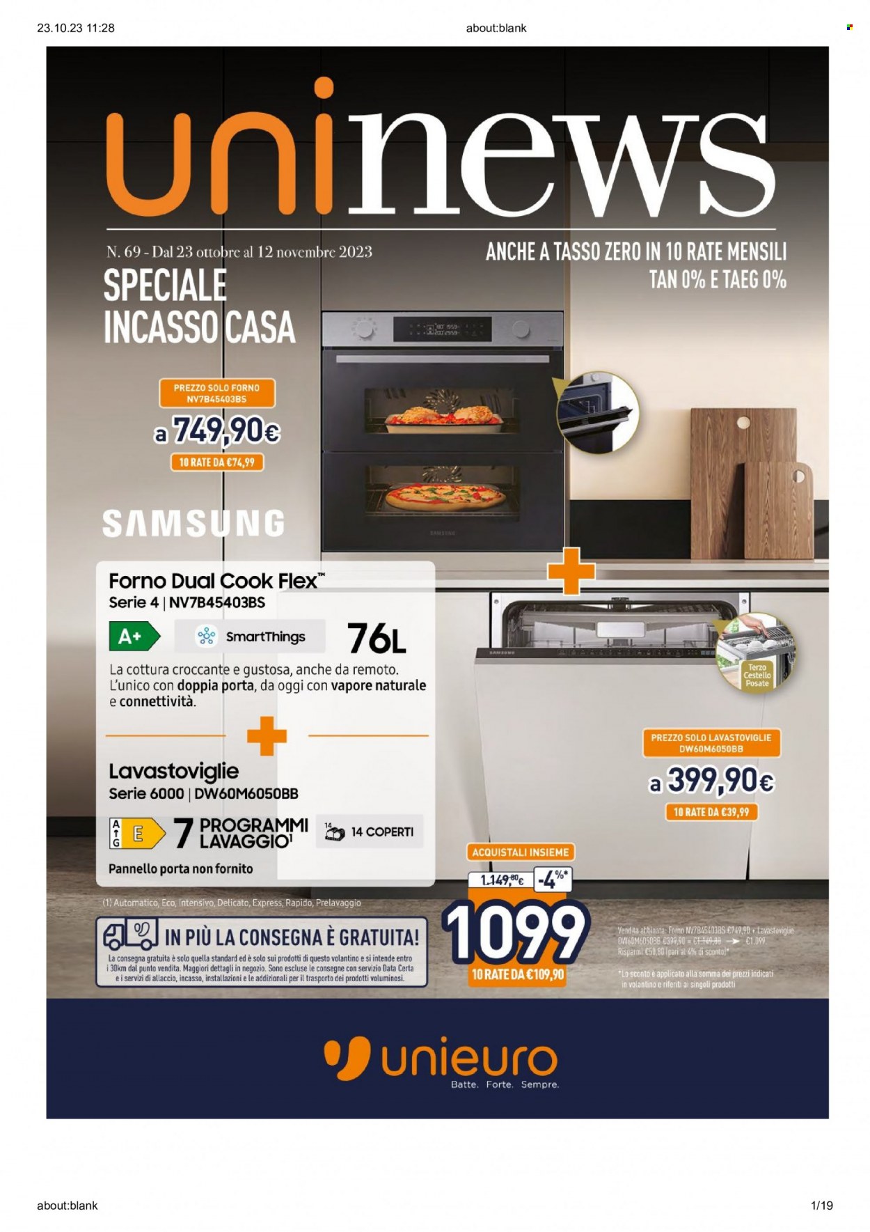 Volantino Unieuro - 23/10/2023 - 12/11/2023. Pagina 1