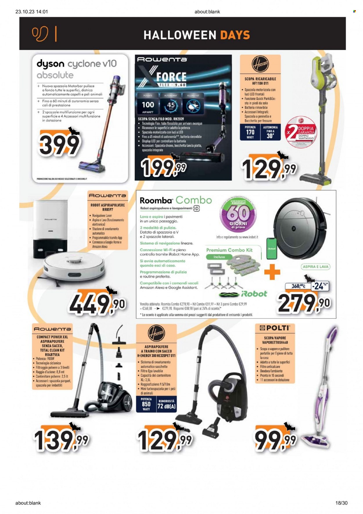 Volantino Unieuro - 23/10/2023 - 31/10/2023. Pagina 18