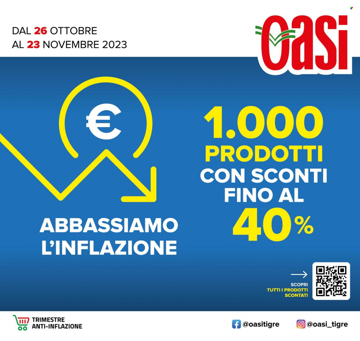 Volantino Oasi - 26/10/2023 - 8/11/2023. Pagina 1