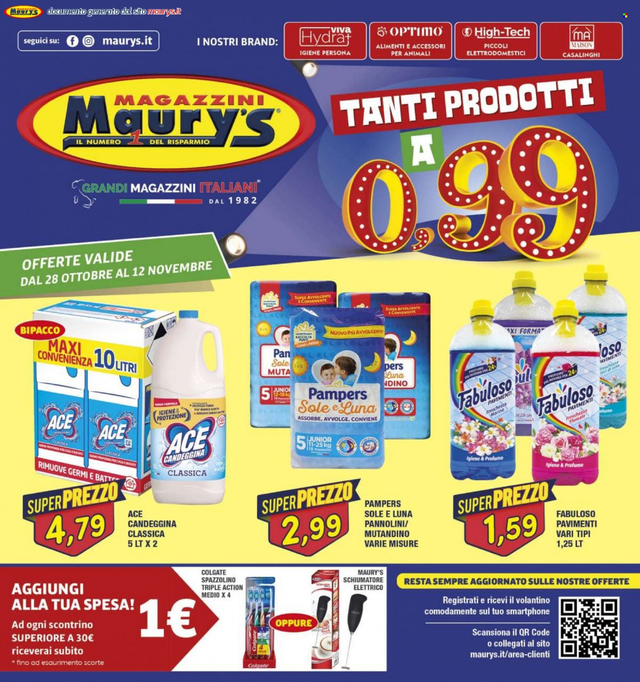 Volantino Maury's - 28/10/2023 - 12/11/2023. Pagina 1