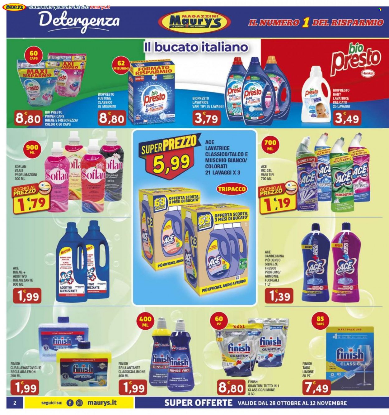 Volantino Maury's - 28/10/2023 - 12/11/2023. Pagina 2