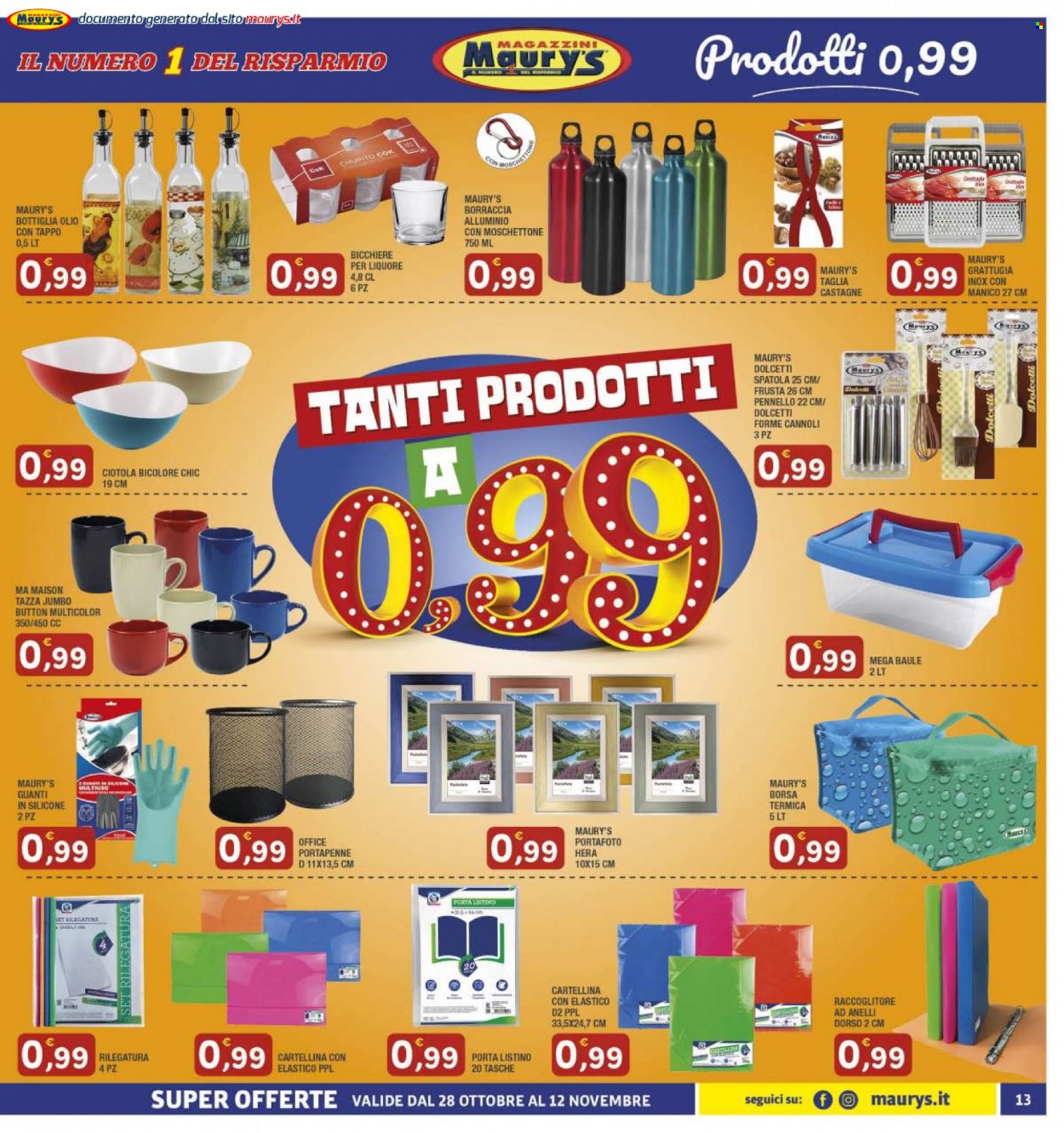 Volantino Maury's - 28/10/2023 - 12/11/2023. Pagina 13