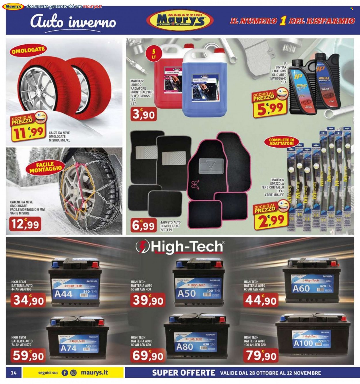Volantino Maury's - 28/10/2023 - 12/11/2023. Pagina 14