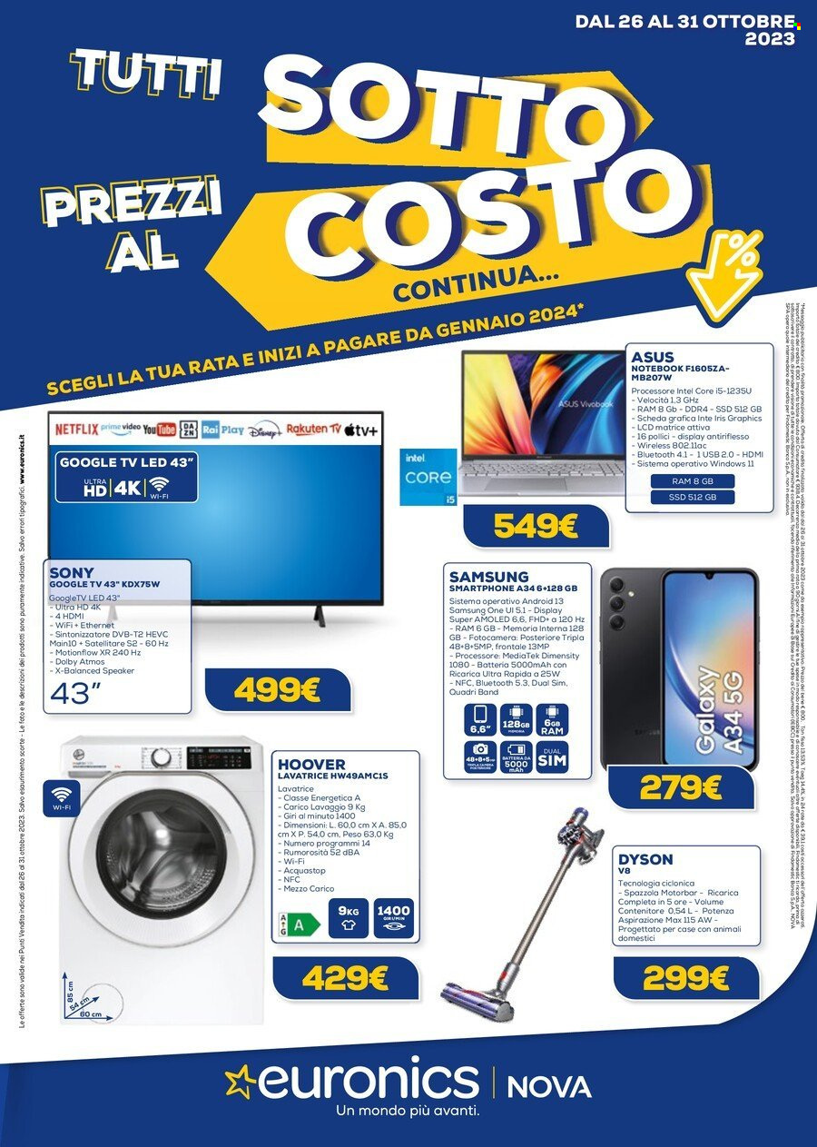 Volantino Euronics - 26/10/2023 - 31/10/2023. Pagina 1