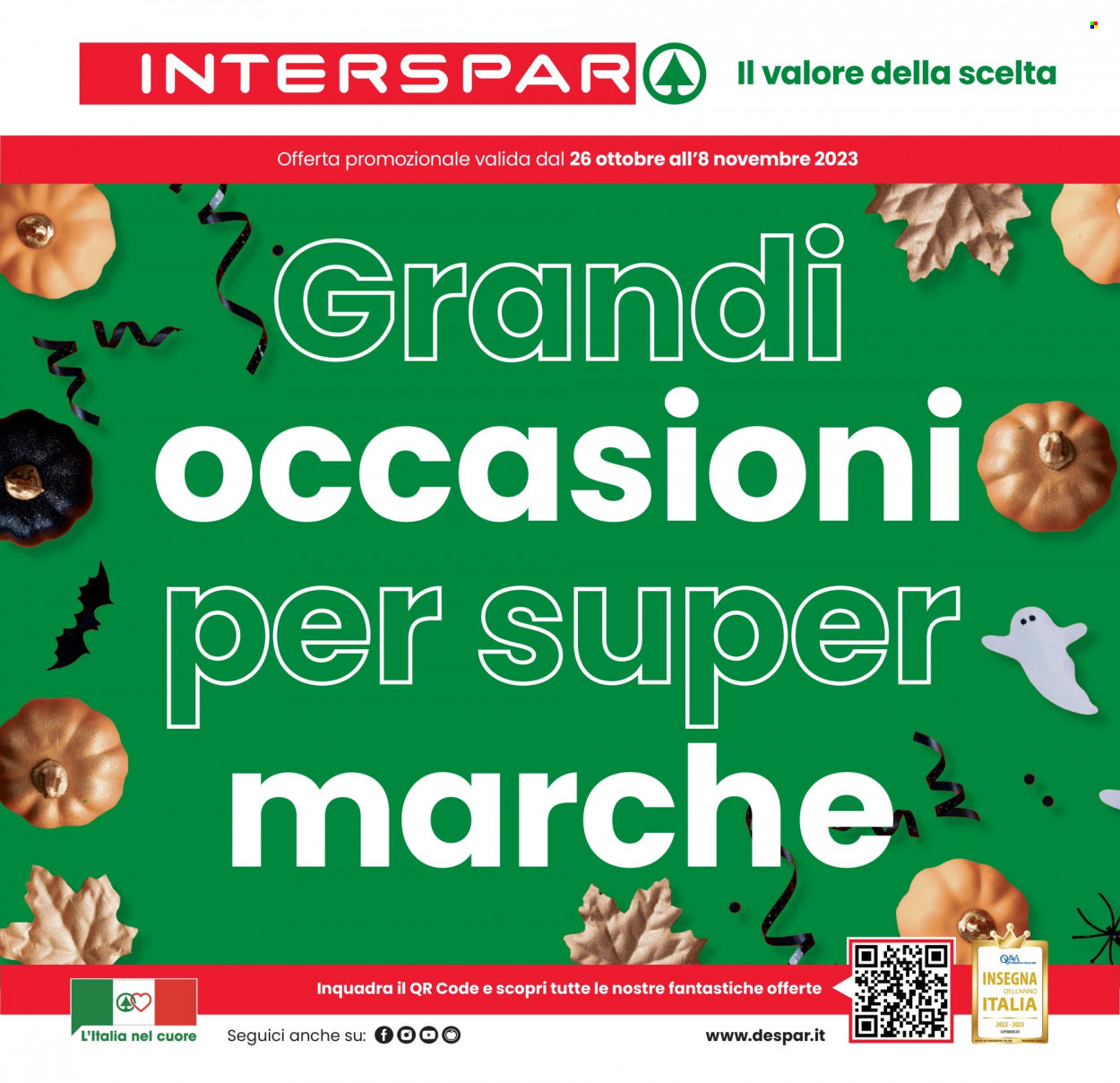 Volantino Interspar - 26/10/2023 - 8/11/2023. Pagina 1