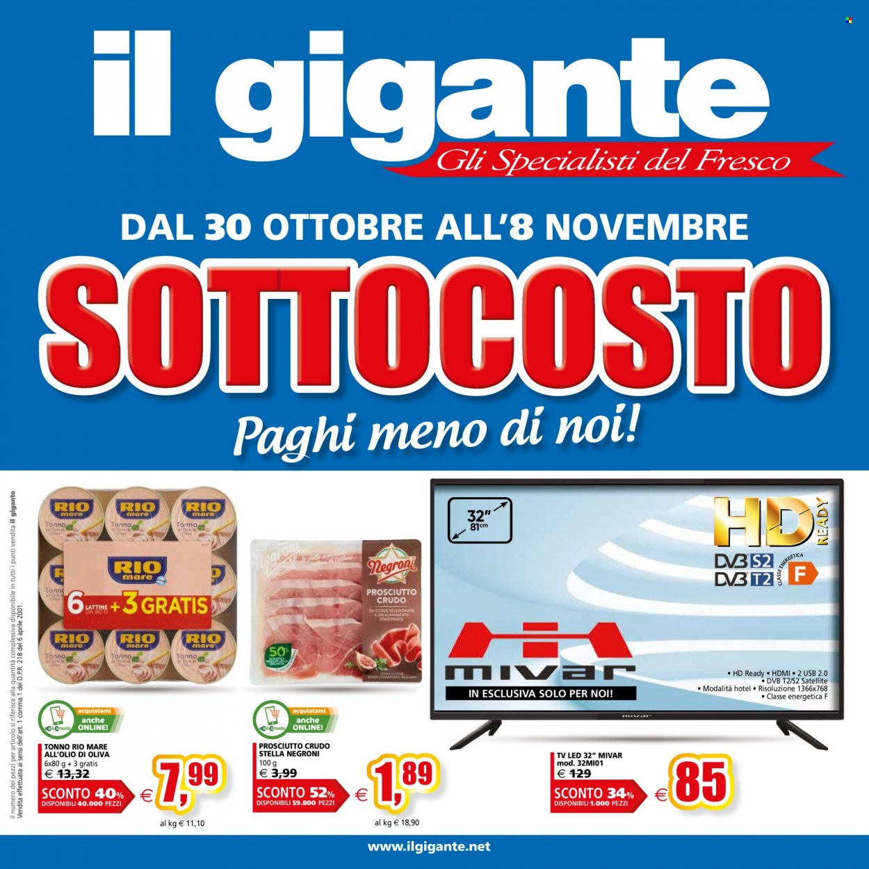 Volantino Il Gigante - 30/10/2023 - 8/11/2023. Pagina 1