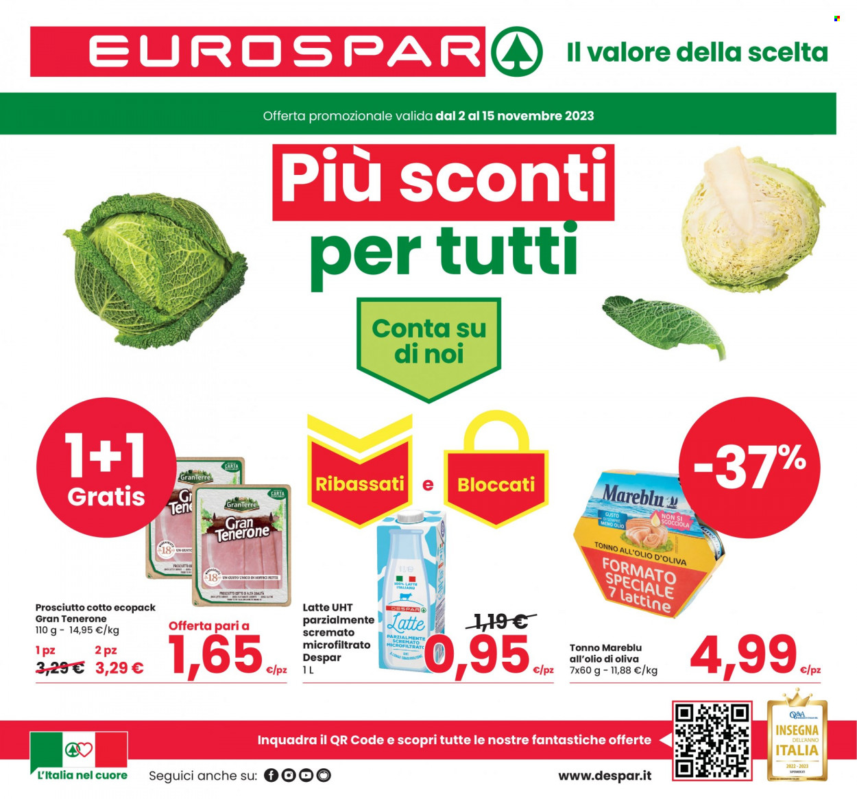 Volantino Eurospar - 2/11/2023 - 15/11/2023. Pagina 1