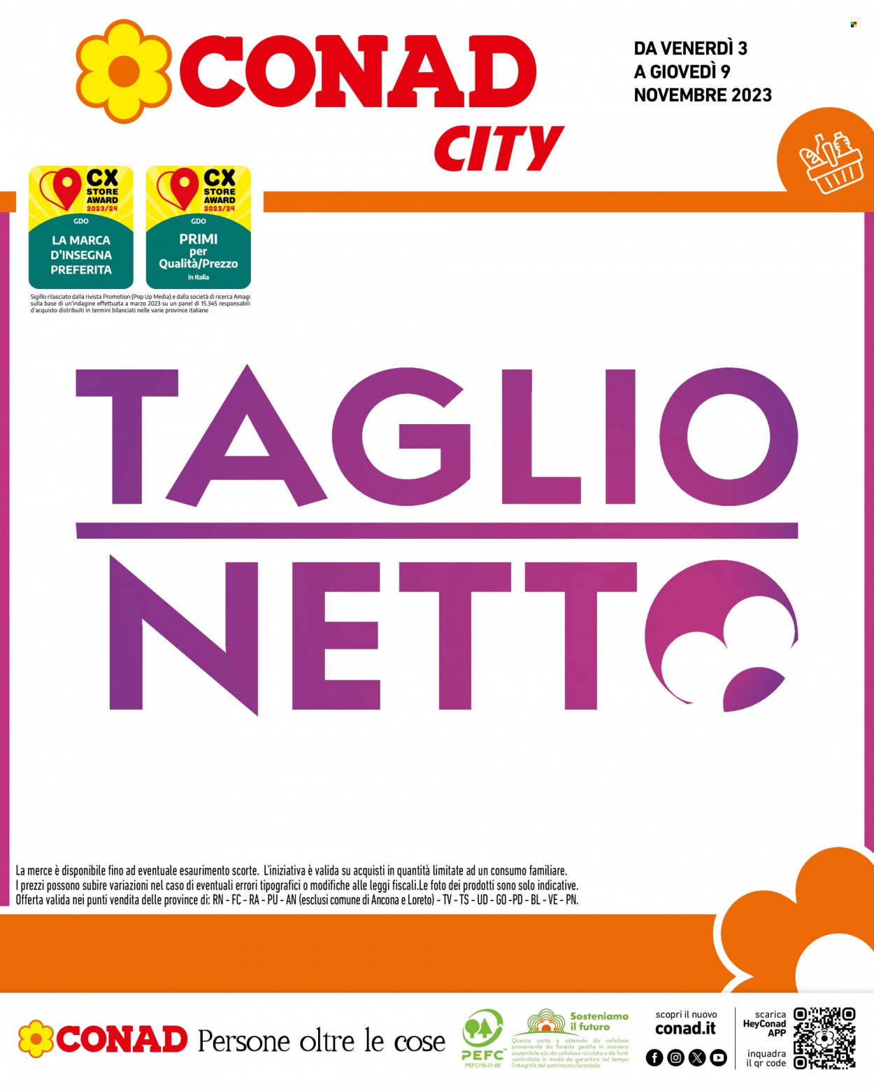 Volantino Conad City - 3/11/2023 - 9/11/2023. Pagina 1