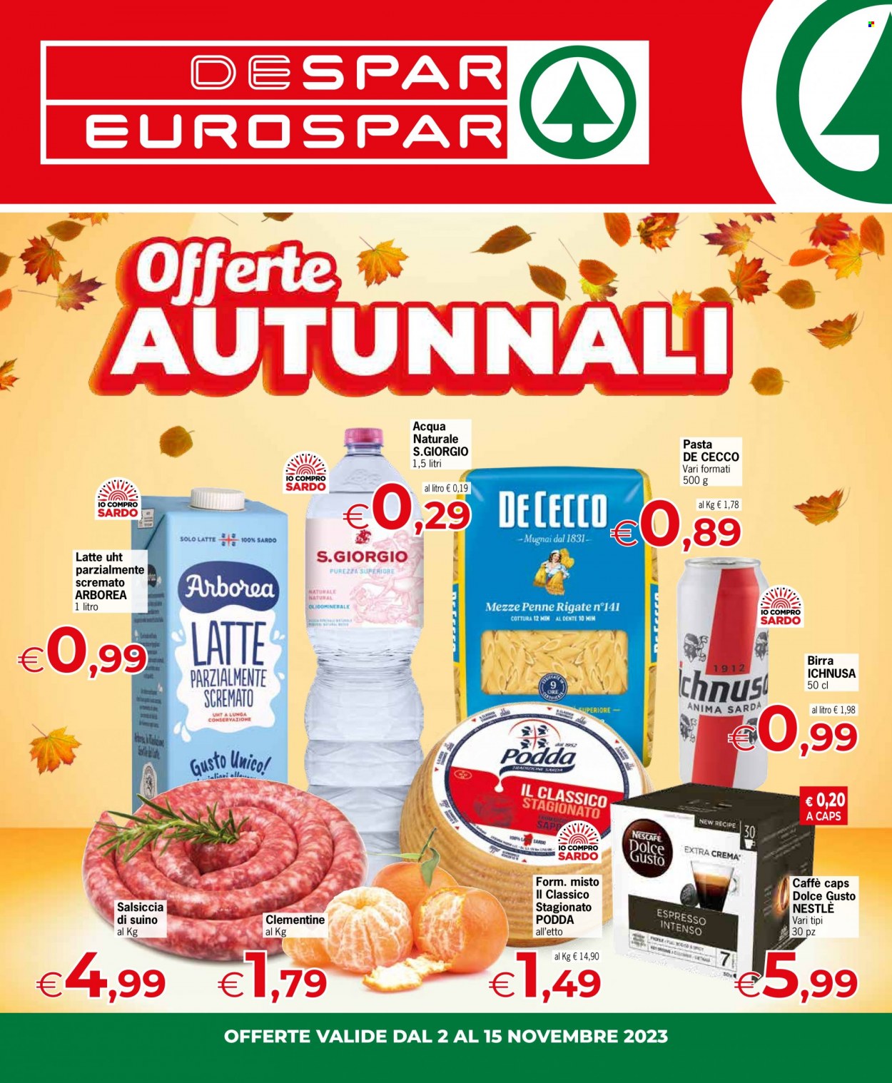 Leták Eurospar - 2.11.2023 - 15.11.2023. Strana 1