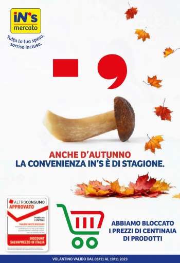 Volantino iN's Mercato - 8/11/2023 - 19/11/2023.