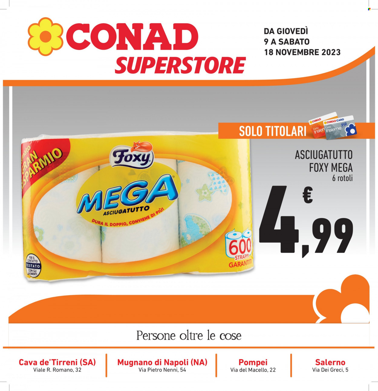 Volantino Conad Superstore - 9/11/2023 - 18/11/2023. Pagina 1