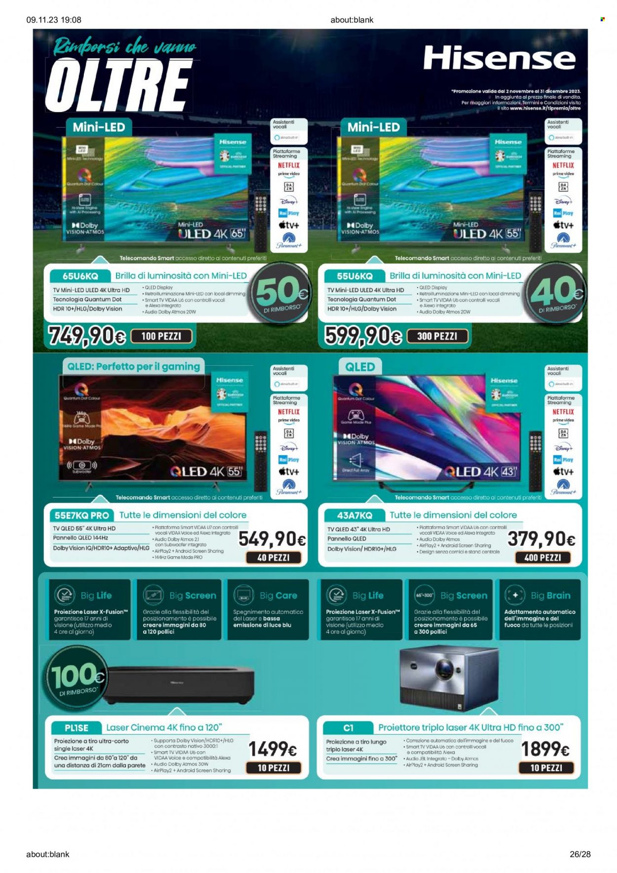 Volantino Unieuro - 9/11/2023 - 15/11/2023. Pagina 26