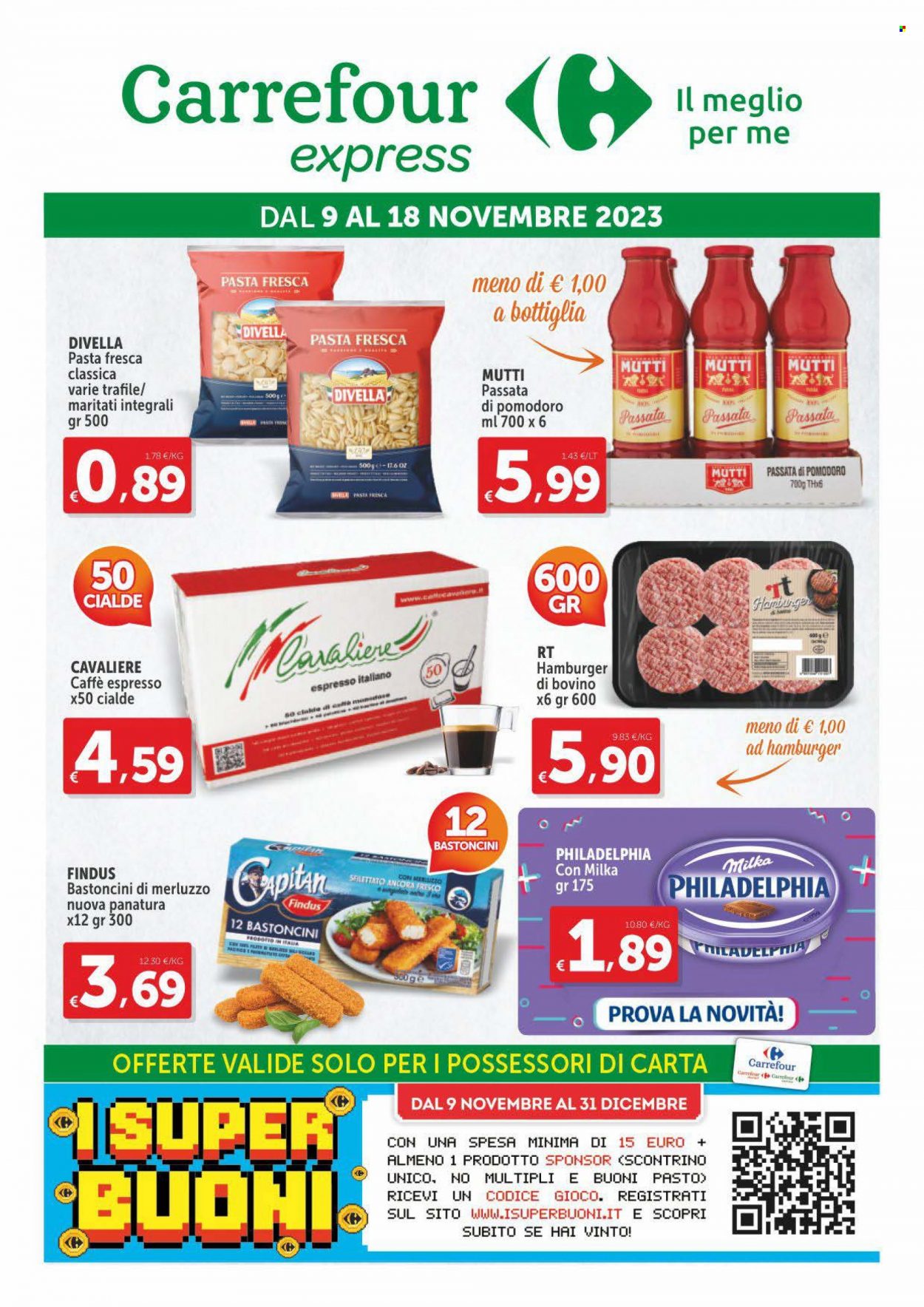 Volantino Carrefour - 9/11/2023 - 18/11/2023. Pagina 1