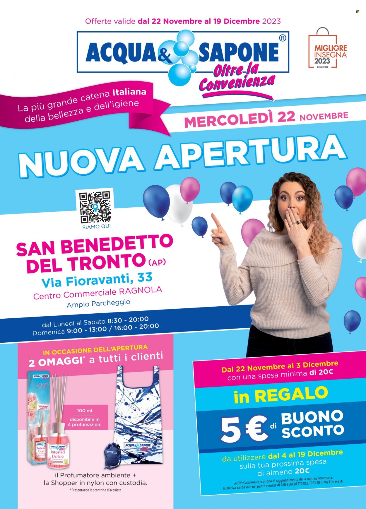 Volantino Acqua & Sapone - 22/11/2023 - 19/12/2023. Pagina 1