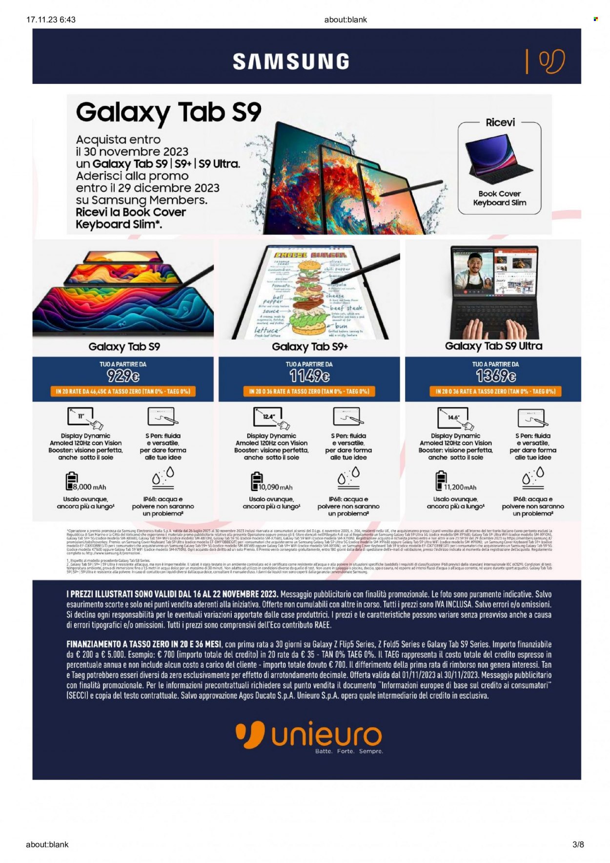 Volantino Unieuro - 16/11/2023 - 22/11/2023. Pagina 3