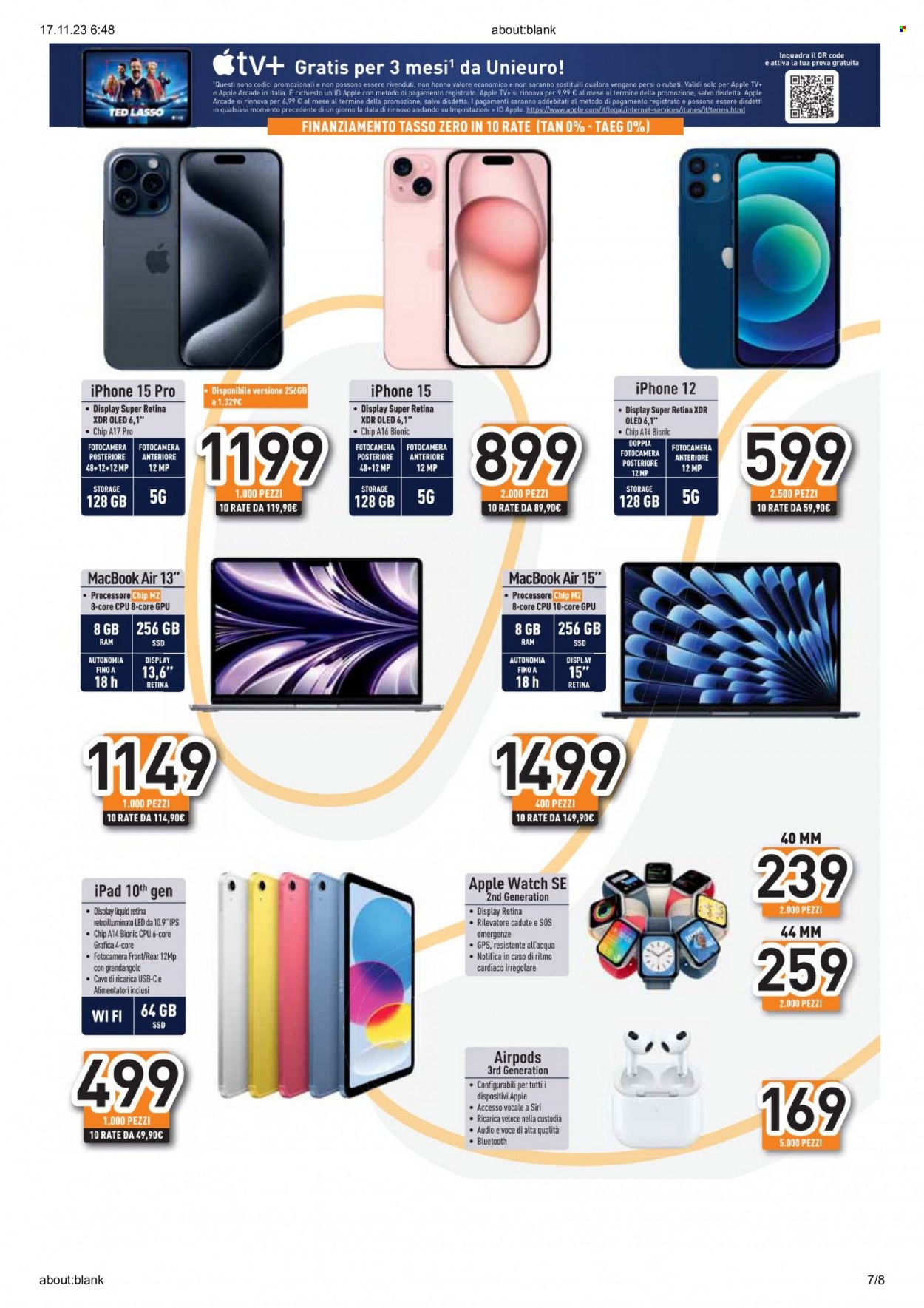 Volantino Unieuro - 16/11/2023 - 22/11/2023. Pagina 7